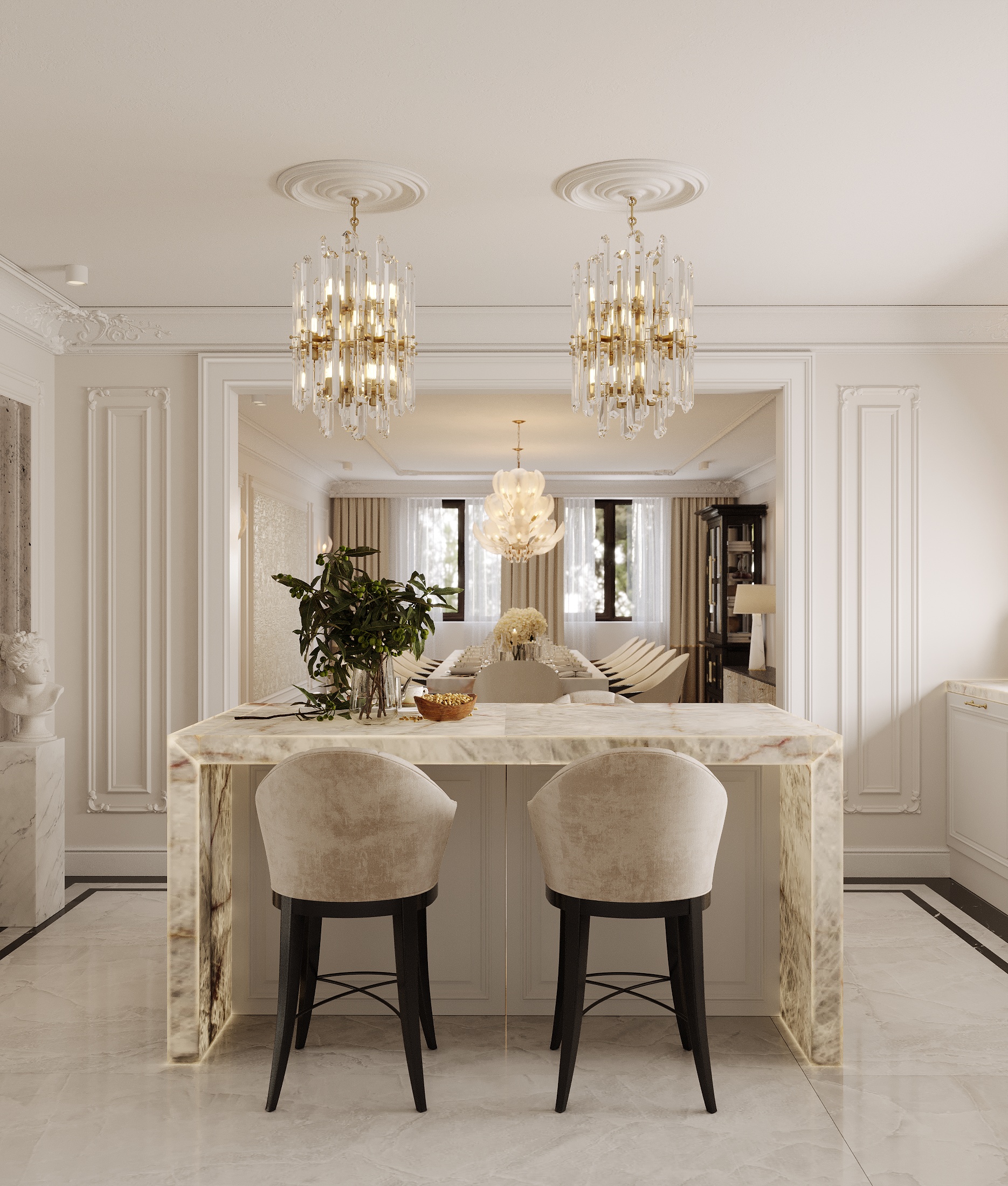 elegancki dom jadalnia